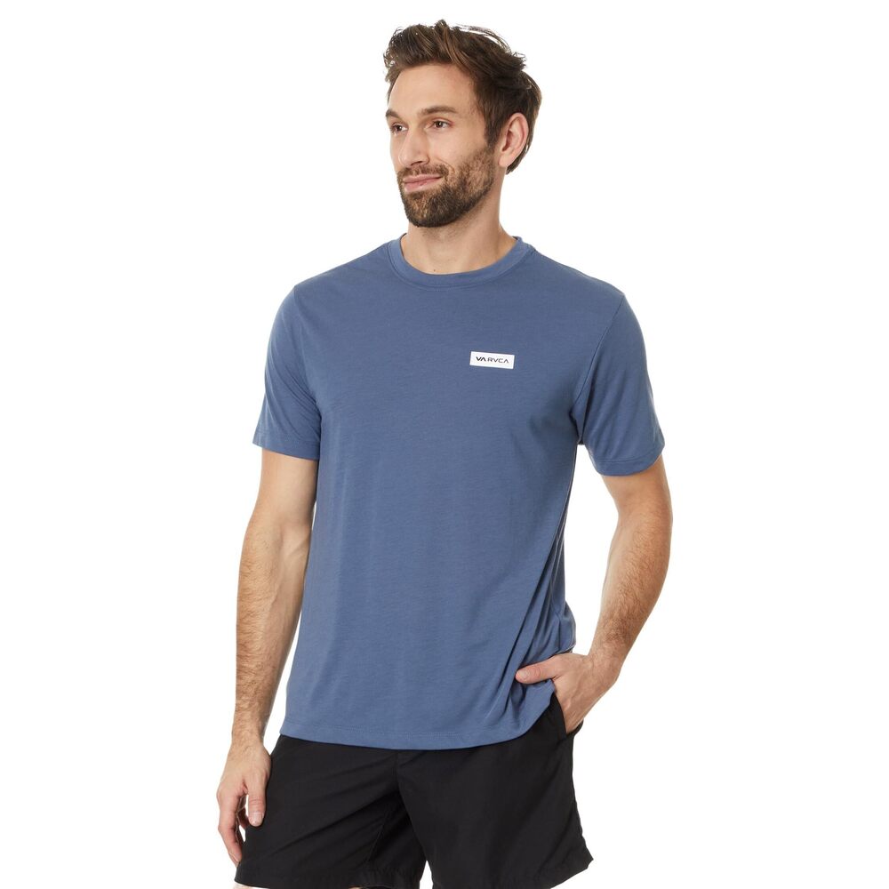 RVCA Men's Short Sleeve Sport Icon T-Shirt in Indigo Blue XL NWT